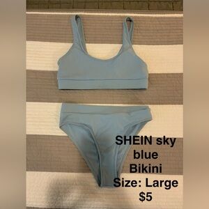 SHEIN Light Blue Bikini Set
